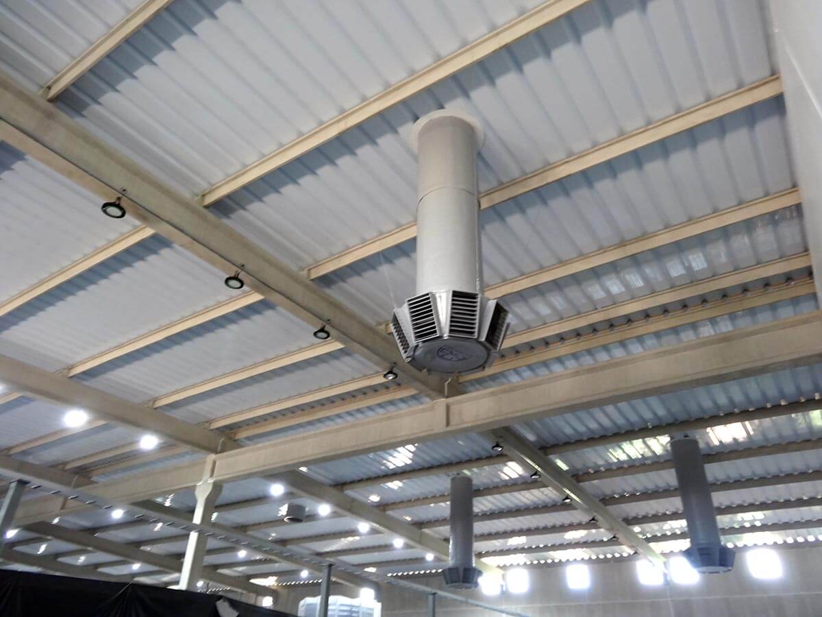 Projeto de sistema de ventilação industrial instalado pela Brasfaiber