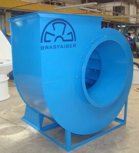 Ventilador Centrífugo Industrial Instalado em Indústria - Brasfaiber