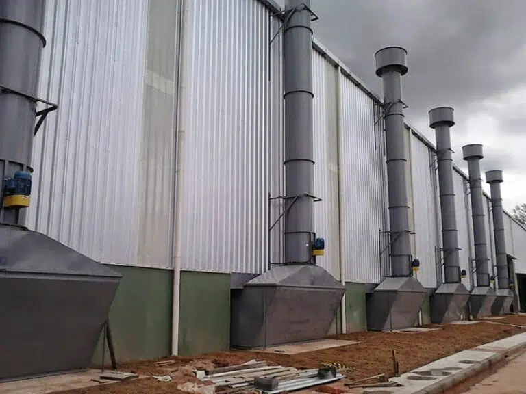 Detalhe do Sistema de Filtragem da Cabine de Pintura Industrial - Brasfaiber
