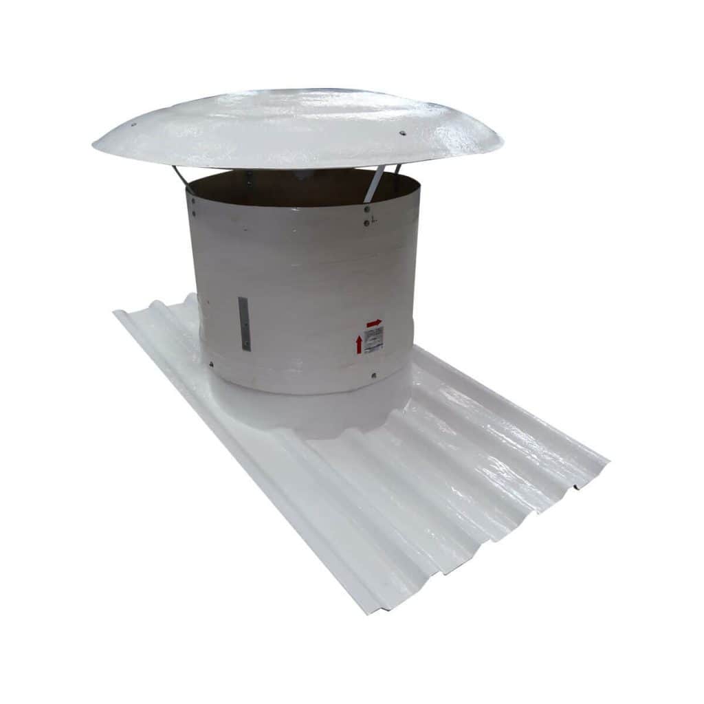 Exaustor Axial de Telhado Industrial ET63 630mm em Fibra de Vidro PRFV - Brasfaiber