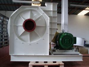 Exaustor centrifugo de transmissao Brasfaiber - detalhe do rotor
