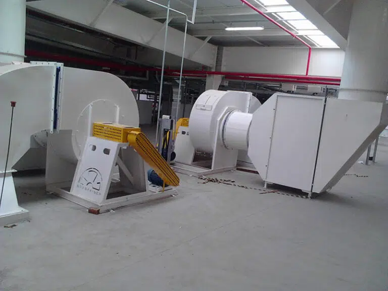 Exaustor centrifugo de transmissao Brasfaiber - aplicacao industrial