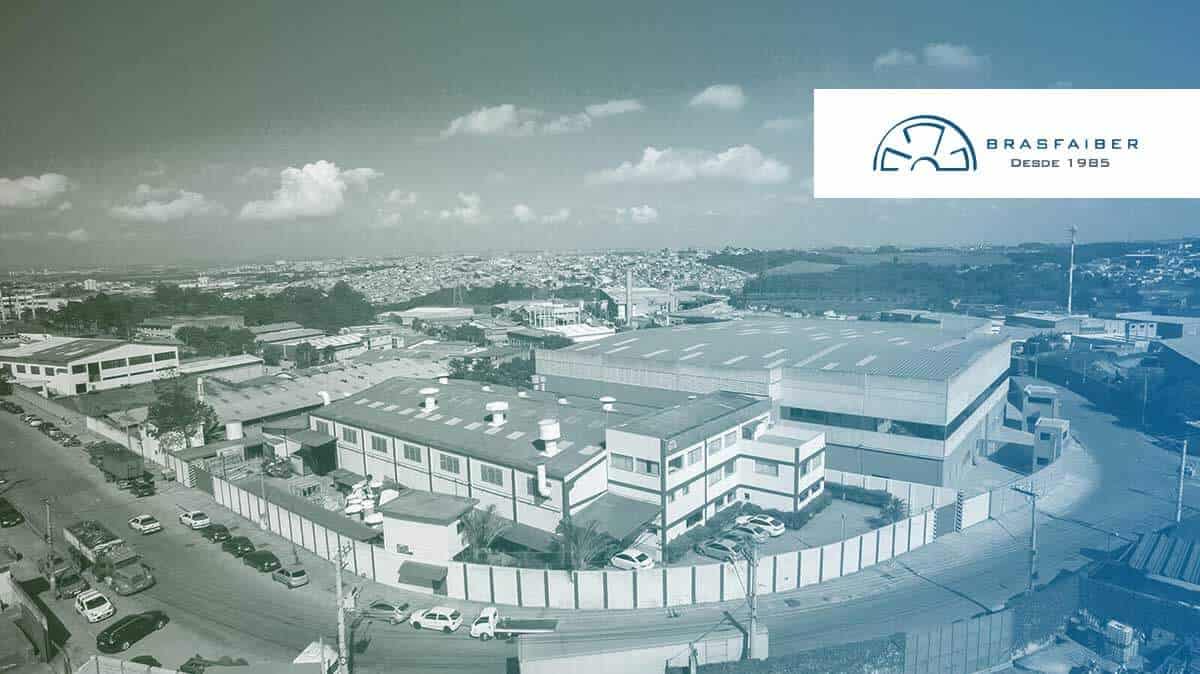 Vista aérea da fábrica da Brasfaiber em Itaquaquecetuba, São Paulo