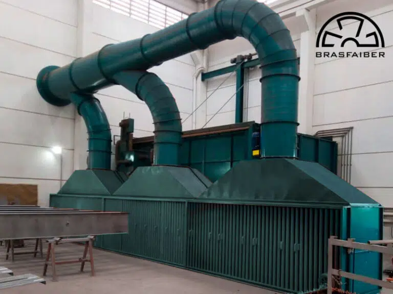 Cabine de Pintura Industrial para Indústria de Correntes com Insuflador - Brasfaiber