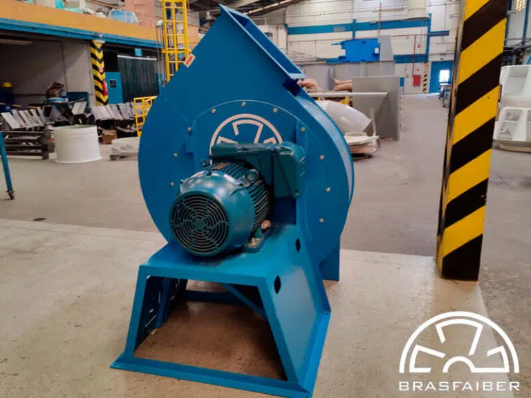 Exaustor Centrífugo Industrial Vista Frontal com Flange - Brasfaiber