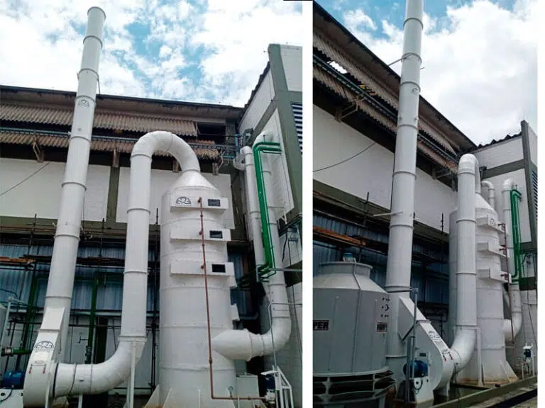 Lavador de Gases Industrial para Indústria de Proteção Agrícola - Brasfaiber