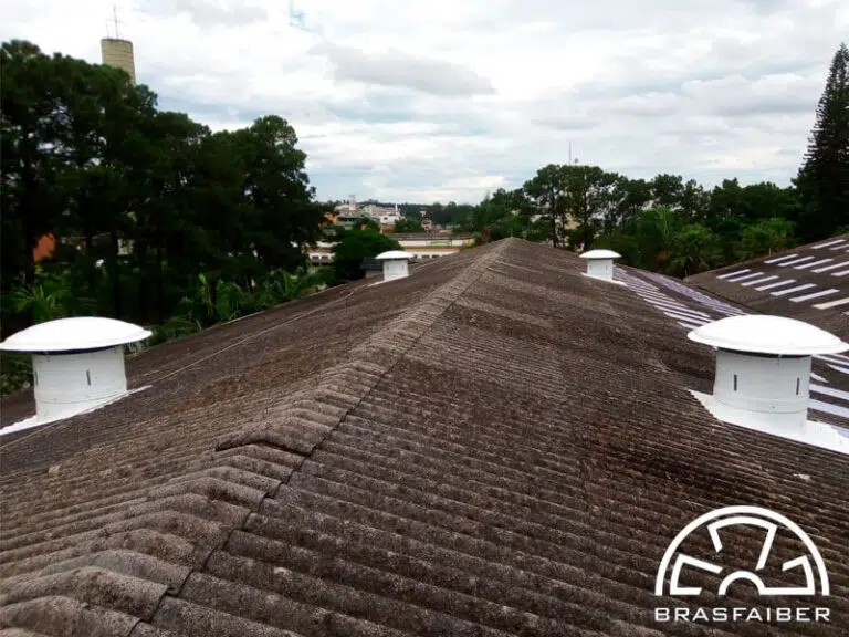 Exaustores de Telhado Industriais Instalados em Galpao - Brasfaiber