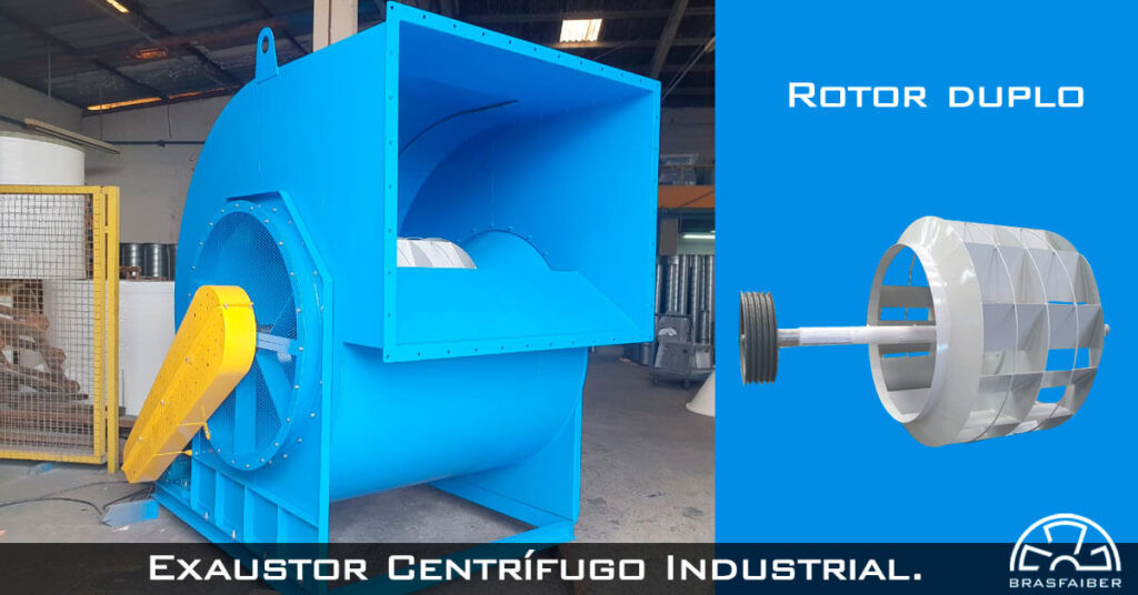 Exaustor Centrífugo de Dupla Aspiração Industrial em Aço - Brasfaiber