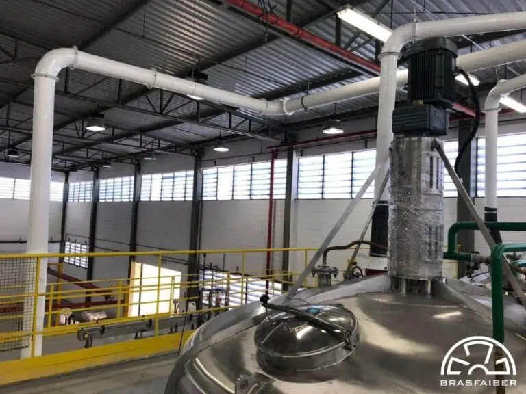 Tubulação Industrial em PRFV para Sistema de Exaustão com Filtro de Manga - Brasfaiber