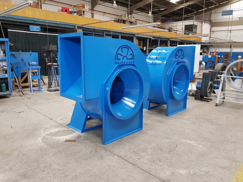 Exaustor Centrífugo Limit Load Detalhe da Carcaça em PRFV - Brasfaiber
