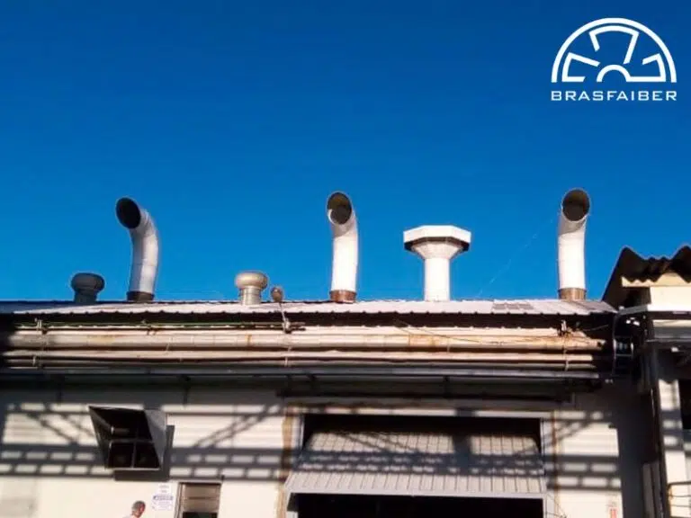 Exaustor de telhado para industria de leite
