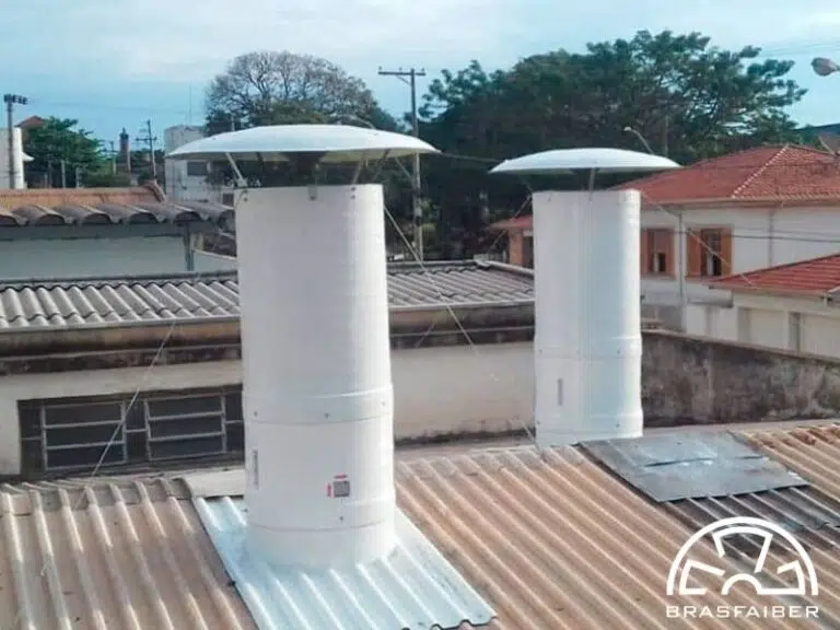 Exaustor de telhado — Projeto de Climatização Industrial para Indústria do Leite