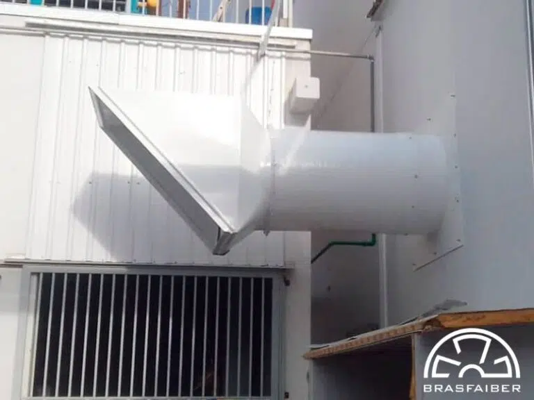 Exaustor com filtro — Projeto de Climatização Industrial para Indústria do Leite