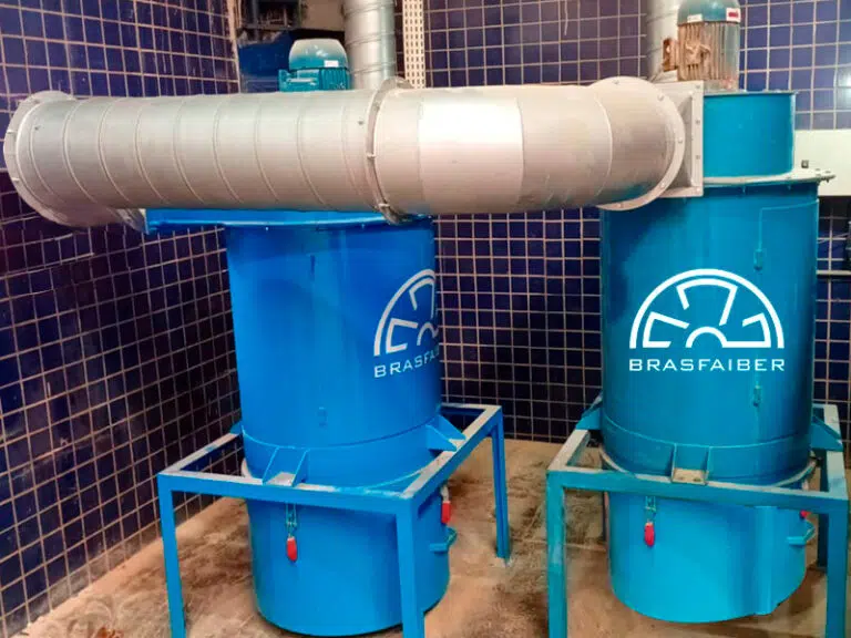 Coletor de Pó Industrial Brasfaiber na Indústria Gramore - Equipamento Completo
