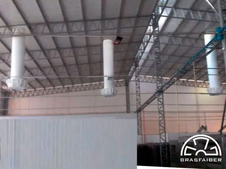 Insufladores de telhado — Projeto de Diluição de Ar para Indústria Alimentícia