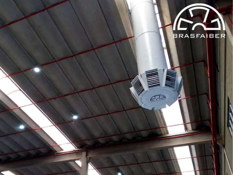 Sistema de ventilação industrial para indústria química