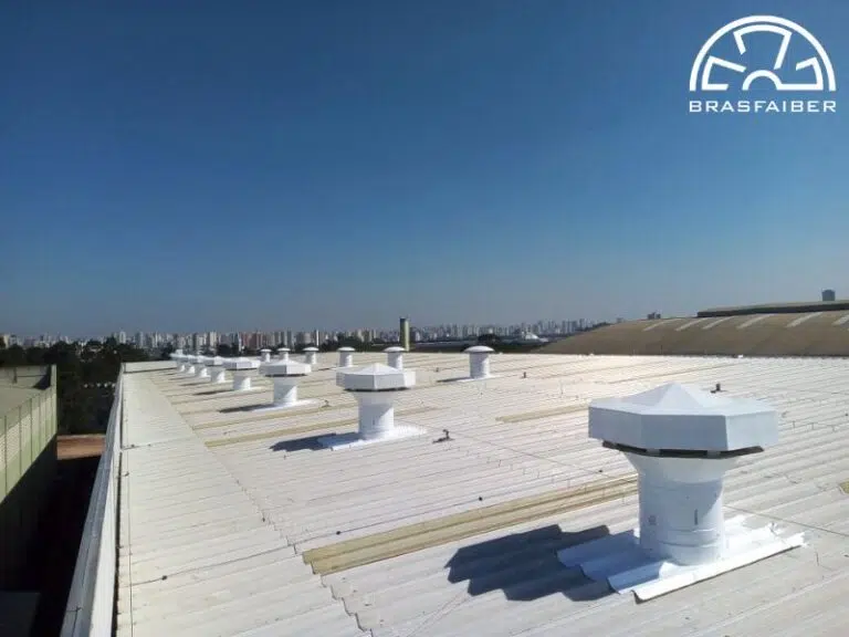Insufladores de telhado — Projeto de Diluição de Ar para Indústria de Plásticos e Papel