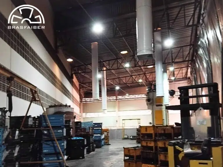 Insufladores de telhado — Projeto de Renovação do Ar em Galpão Industrial