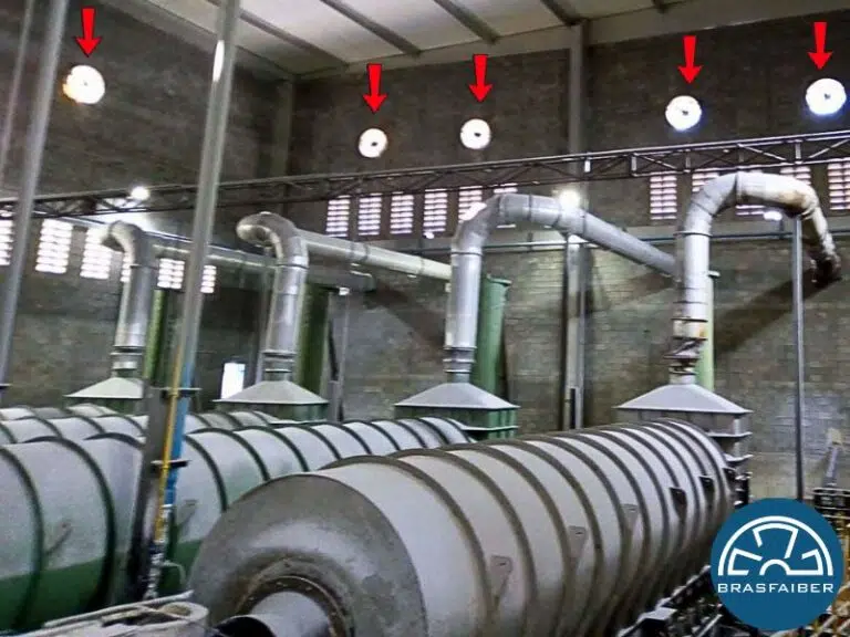 Exaustor de Parede para Industria de Perfis de Aluminio - Vista Frontal - Brasfaiber