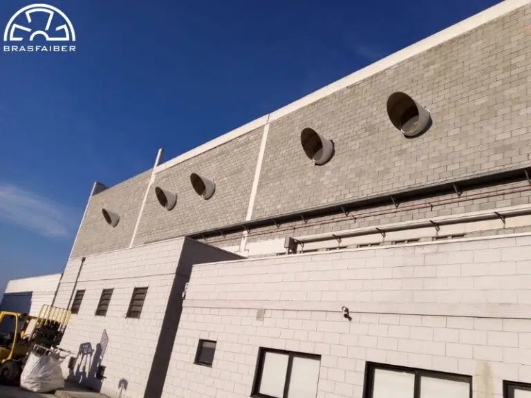 Exaustor de Parede para Industria de Perfis de Aluminio - Vista Lateral - Brasfaiber