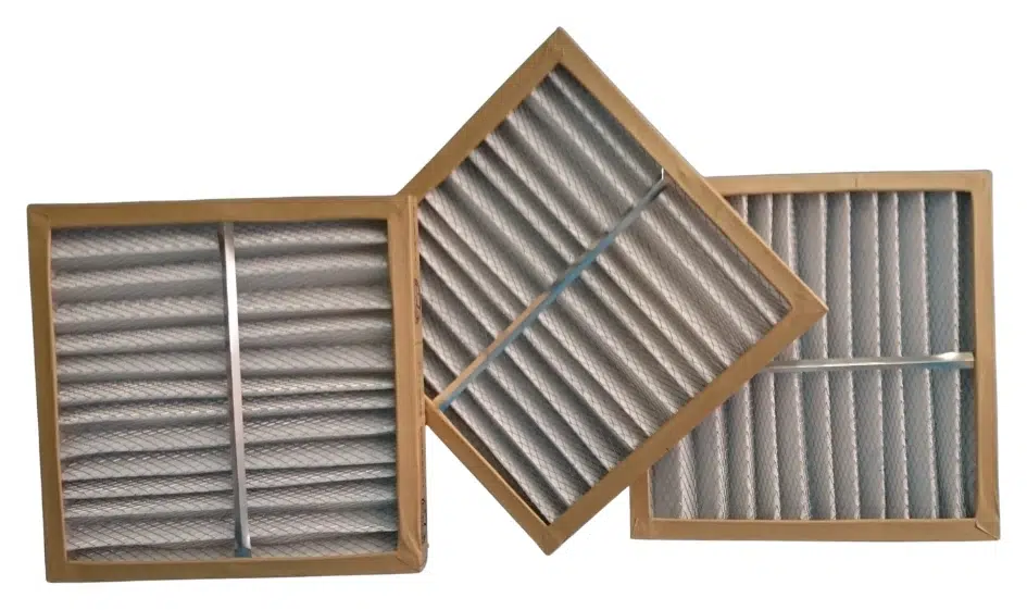Conjunto de filtros plissados zig-zag 500x500x50mm poliéster G4