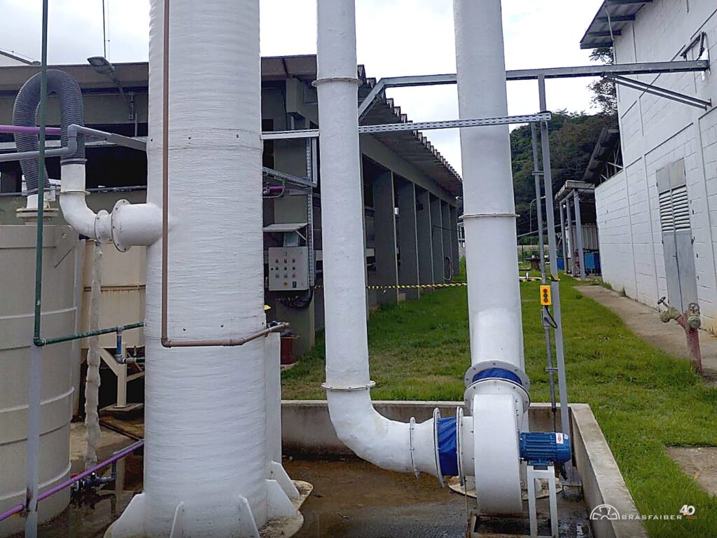 Sistema de Exaustão Industrial com Lavador de Gases