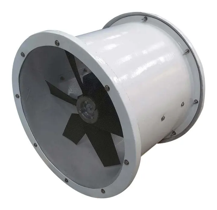 Exaustor Axial EA40 400mm em Fibra de Vidro - Vista Lateral - Brasfaiber