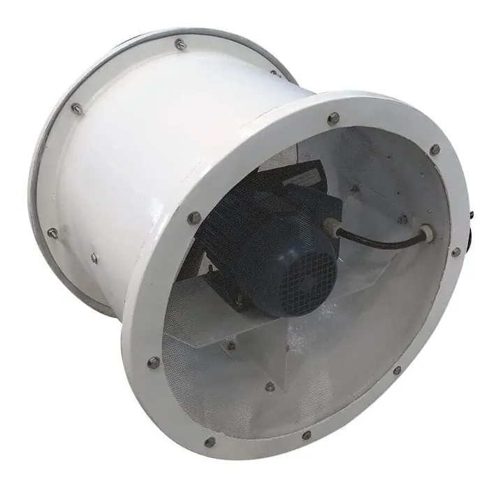 Exaustor Axial EA45 450mm em Fibra de Vidro - Vista Lateral - Brasfaiber