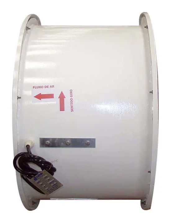 Exaustor Axial EA83 830mm em Fibra de Vidro - Vista Lateral - Brasfaiber