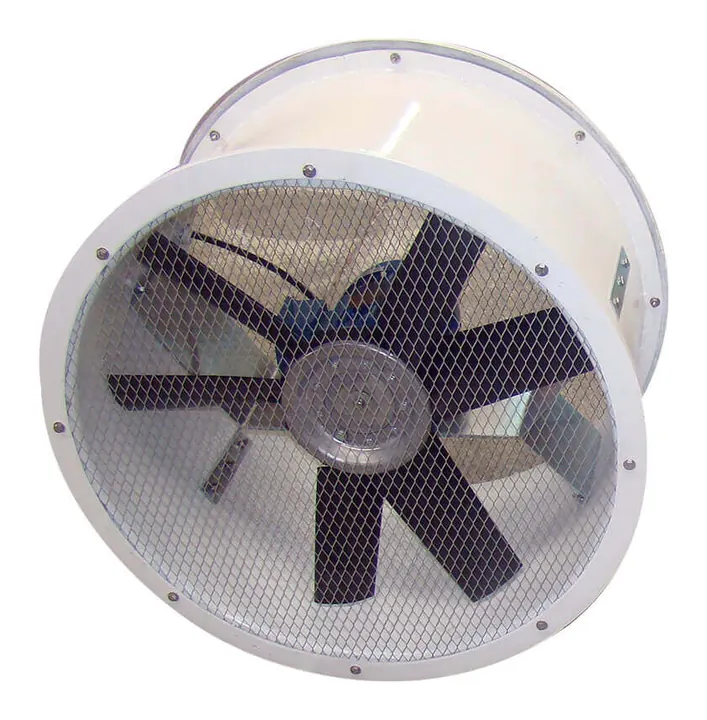 Exaustor Axial a Prova de Explosao EA73-EX 730mm em Fibra de Vidro - Vista Lateral - Brasfaiber
