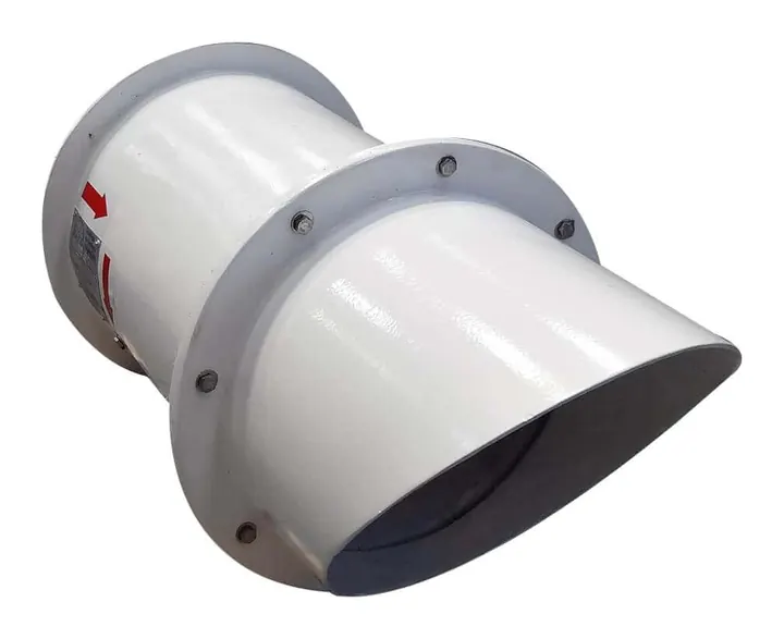 Exaustor Axial de Parede EP27 300mm em Fibra de Vidro - Vista Lateral - Brasfaiber