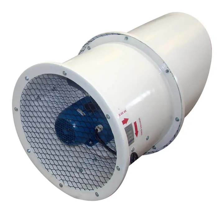 Exaustor Axial de Parede EP53 530mm em Fibra de Vidro - Vista Lateral - Brasfaiber