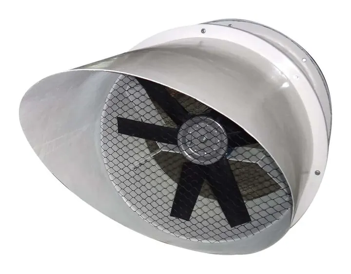 Exaustor Axial de Parede EP83 830mm em Fibra de Vidro - Vista Lateral - Brasfaiber