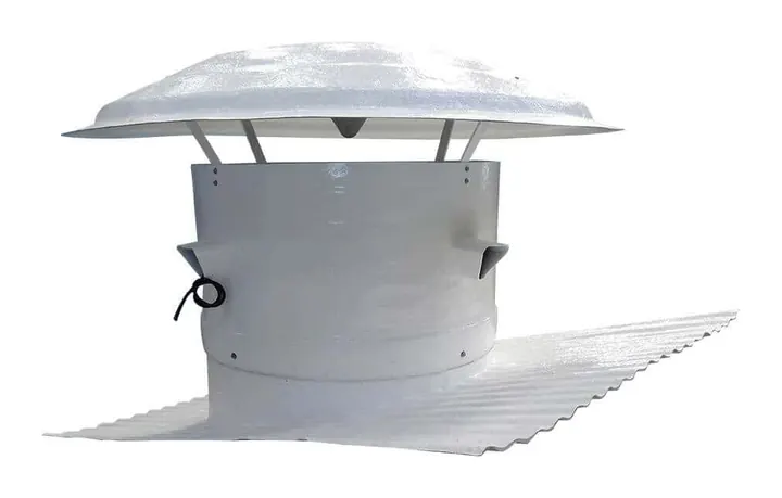 Exaustor Axial Enclausurado de Telhado ET63-E 630mm para Gases Corrosivos - Brasfaiber