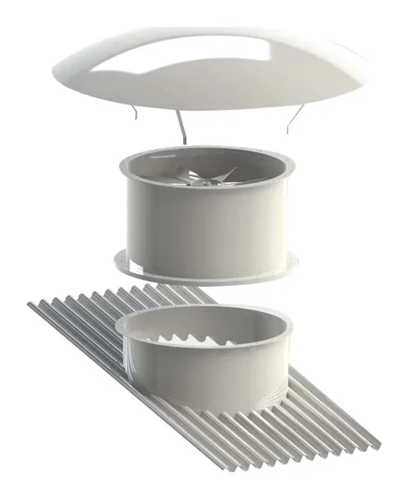 Ventilador de Telhado VT93-W Brasfaiber em PRFV