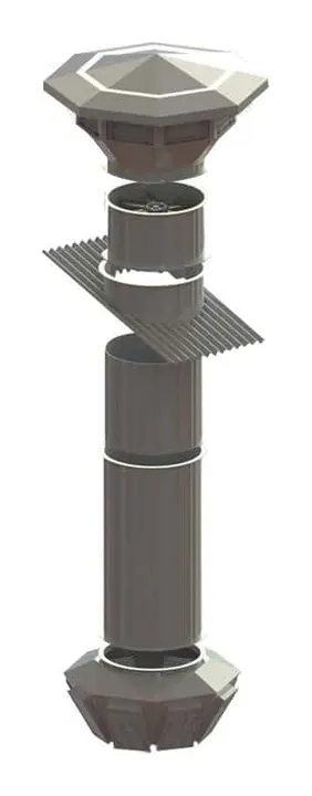 Ventilador de Telhado VT83 com Filtro e Atenuador 800mm - Brasfaiber