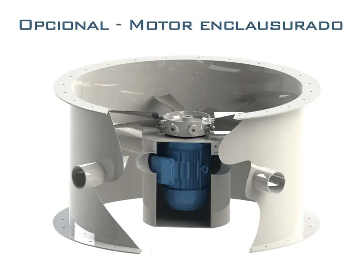 Exaustor Enclausurado para Gases Corrosivos - Detalhe da Protecao - Brasfaiber